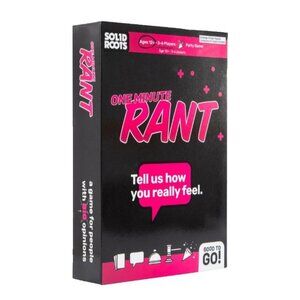 New One Minute Rant Party Game Ages 12 & Up 3-6 Players Spin Master